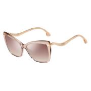 Beige Acetaat Dames Zonnebril Jimmy Choo , Beige , Dames