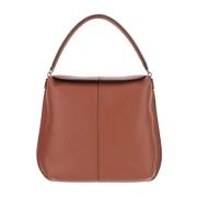 Leren Flaptas met T-Detail Tod's , Brown , Dames