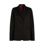 Reguliere Blazer voor Core Collectie Tommy Hilfiger , Black , Dames