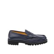 Courmayeur Loafer Grained Calf Testoni , Blue , Heren