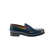 Trento Lederen Loafer Testoni , Blue , Heren