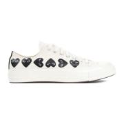 Witte Heart Low Top Sneakers Comme des Garçons Play , White , Dames