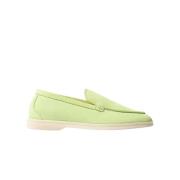 Groene Matcha Suède Loafer Scarosso , Green , Dames