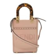 Pre-owned Leather handbags Fendi Vintage , Beige , Dames