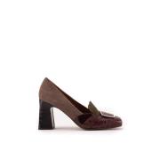 Bruine Leren Pumps met Vierkante Neus Chie Mihara , Brown , Dames