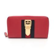 Pre-owned Leather wallets Gucci Vintage , Red , Dames