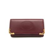 Pre-owned Leather key-holders Cartier Vintage , Red , Dames