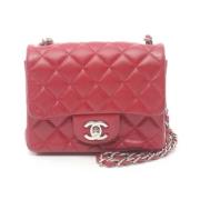 Pre-owned Leather shoulder-bags Chanel Vintage , Red , Dames