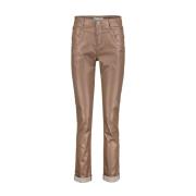 Glitter Grijs Koper Relax Broek Red Button , Brown , Dames