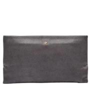 Pre-owned Satin clutches Carolina Herrera Pre-owned , Gray , Dames