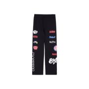 Sweatpants met Multi Writing Barrow , Black , Heren