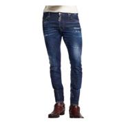 Klassieke Denim Jeans met Vijf Zakken Dsquared2 , Blue , Heren