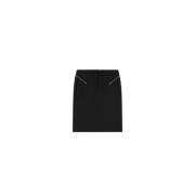 Wollen en Mohair Midi Rok Givenchy , Black , Dames