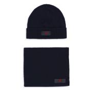 Blauwe Beanie Muts van Wolmix Peuterey , Blue , Heren