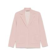 Blush Pink Gebreide Blazer D.Exterior , Pink , Dames