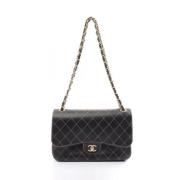 Pre-owned Leather shoulder-bags Chanel Vintage , Black , Dames