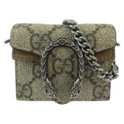 Pre-owned Canvas handbags Gucci Vintage , Beige , Dames