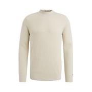 Boucle Mock Neck Sweater Cast Iron , Beige , Heren