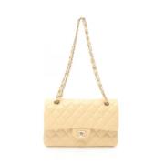 Pre-owned Leather shoulder-bags Chanel Vintage , Beige , Dames