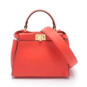 Pre-owned Leather handbags Fendi Vintage , Red , Dames