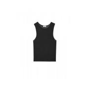 Mesh Tank Top Ronde Hals Saint Laurent , Black , Dames