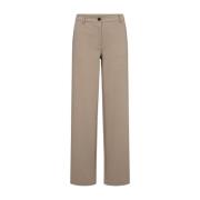 Wijde Pijp Broek in Morel Freequent , Beige , Dames