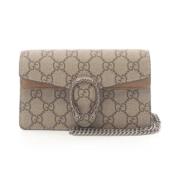 Pre-owned Canvas handbags Gucci Vintage , Beige , Dames