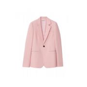 Wollen Maatwerk Jas Burberry , Pink , Dames