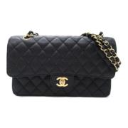 Pre-owned Leather shoulder-bags Chanel Vintage , Black , Dames