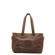 Pre-owned Leather handbags Loewe Pre-owned , Brown , Dames