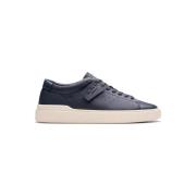 Retro Leren Sneakers Craft Swift Clarks , Blue , Heren