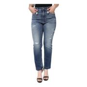 Donkerblauwe Skinny High Waist Jeans Dolce & Gabbana , Blue , Dames