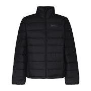 Zwarte nylonjas met hoge kraag Jack Wolfskin , Black , Heren