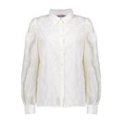 Chenille Off-White Blouse Geisha , White , Dames