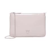 Lichtroze Envelop Handtas met Strass Pinko , Pink , Dames