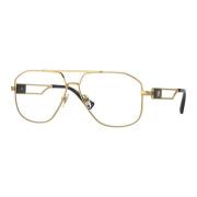 Gold Eyewear Frames Versace , Yellow , Unisex