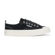 Suède Gestreepte Schoenen Superga , Black , Heren