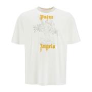 Oversized Potlood Print T-shirt Palm Angels , White , Heren