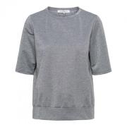 Melange C-Grijs Top met 3/4 Mouw &Co Woman , Gray , Dames