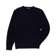 Wol en Kasjmier Crew-Neck Sweater Brooks Brothers , Blue , Heren