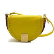 Pre-owned Leather shoulder-bags Fendi Vintage , Yellow , Dames