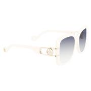 Witte Acetaat Dames Zonnebril Lanvin , White , Dames