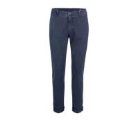 Blauwe Chino Broek Slim Fit Mason's , Blue , Heren