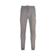 Slim Fit Grijze Joggers met Patch Moncler , Gray , Heren