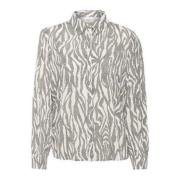 Viscose Lange Mouw Shirt Saint Tropez , Gray , Dames