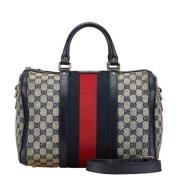 Pre-owned Canvas gucci-bags Gucci Vintage , Blue , Dames