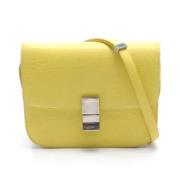 Pre-owned Leather shoulder-bags Celine Vintage , Yellow , Dames