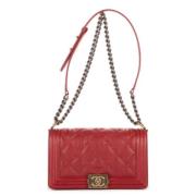 Pre-owned Leather chanel-bags Chanel Vintage , Red , Dames