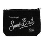 Neopreen clutch met print en rits MC2 Saint Barth , Black , Dames