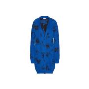 Blauwe Rose Jacquard Maxi Cardigan RED Valentino , Blue , Dames